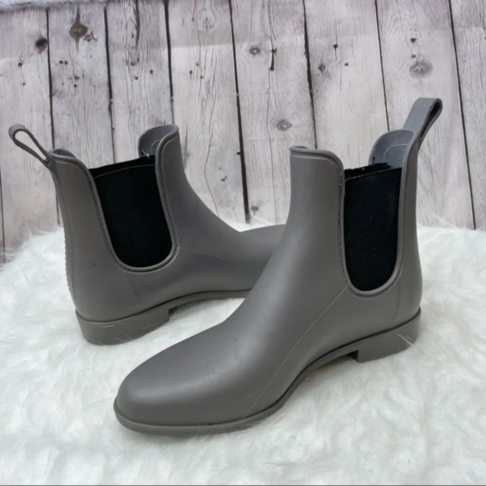 Capelli Chelsea Rain Boots Grey Waterproof Rubber Chelsea 9